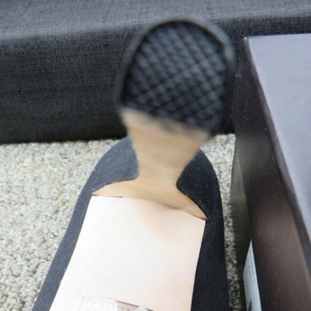 BADGLEY MISCHKA Humbie III Gorgeous Gray Peep Toe Pumps Heels size 8.5 Stunning! - Picture 7 of 9